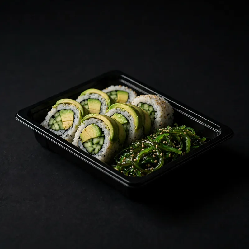 A vegetarian sushi box
