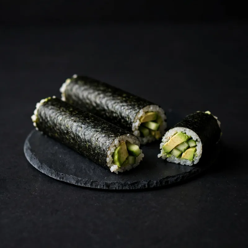 Avocado and cucumber rolls