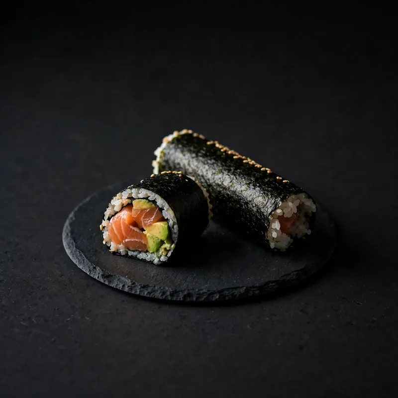 Salmon and avocado rolls