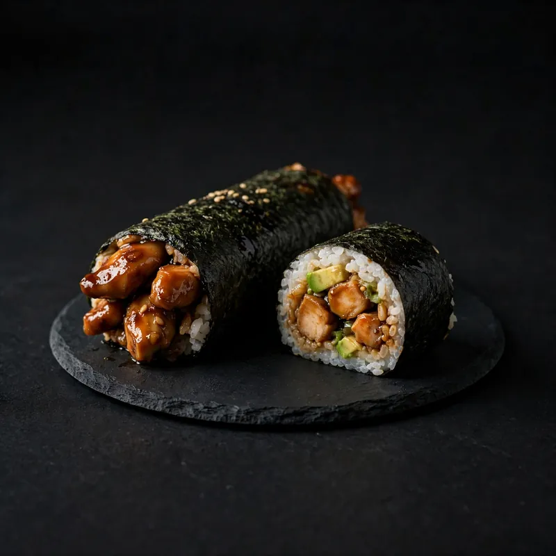 Teriyaki chicken rolls