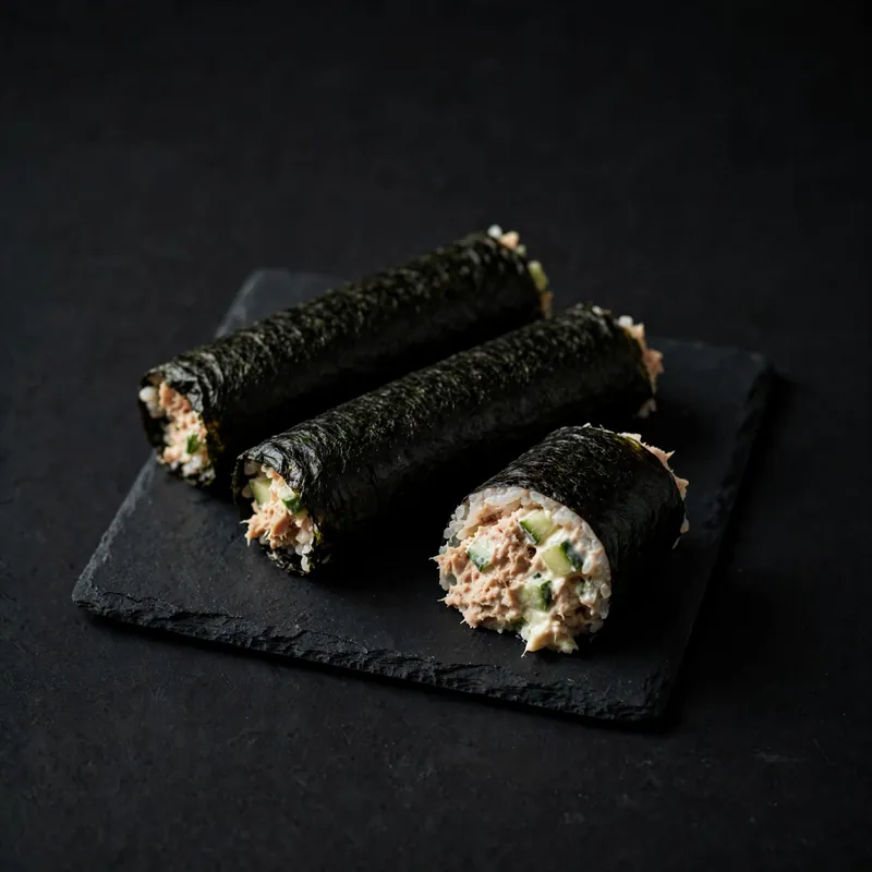 Tuna salad and cucumber rolls