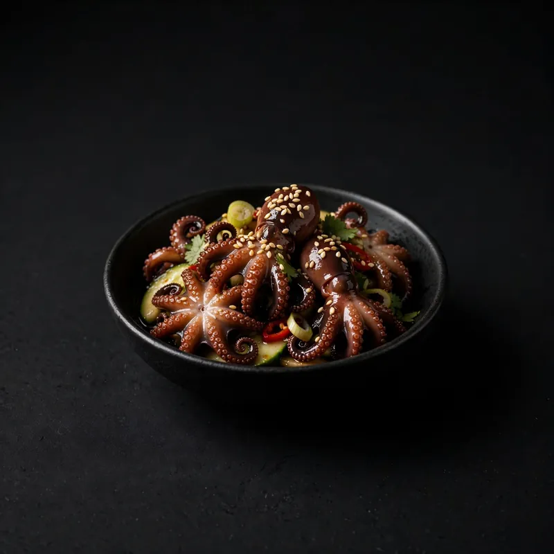 Baby octopus salad